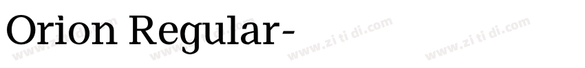 Orion Regular字体转换
